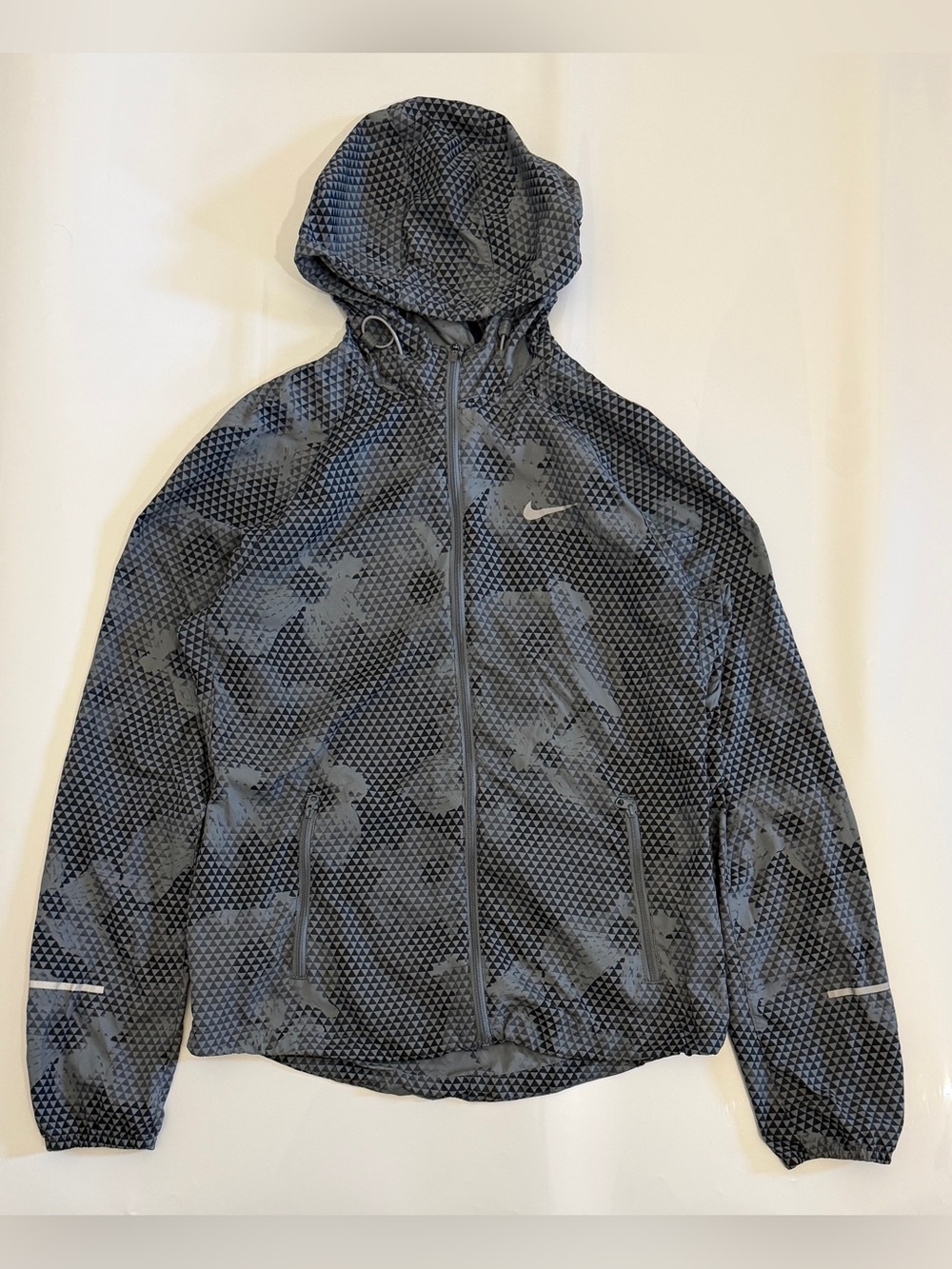 Nike Black/Grey Reflective Hooded Windbreaker